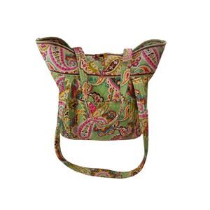 Vera Bradley Tutti Frutti Tote Weekend Bag Green Pink 18" x 14" x 6" 2013